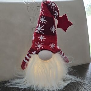 Red and White Light Up Gnome